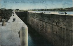 Lock 7. Barge Canal near Schenectady Postcard