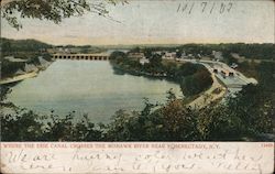 Where the Erie Canal Crosses the Mohawk River Postcard