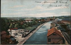 Erie Canal, Mohawk River in the Distance Postcard