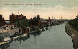 General Electric Works and Erie Canal Postcard
