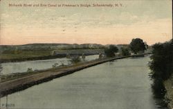 Mohawk River and Erie Canal at Freeman's Bridge Postcard
