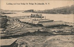Looking east from Bridge St. Bridge Postcard