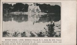 Barge Canal Lake, Trinity Episcopal Church, Aug. 20, 1915 Postcard