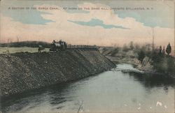 A Section of the Barge Canal. At work on the Dwas Kill, Opposite Stillwater NY Postcard