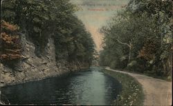 View along the D&H Canal Postcard