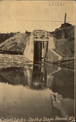 Canal Locks Delta Dam Postcard