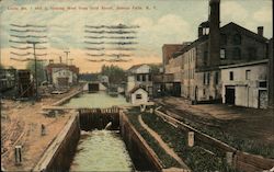 Locks No. 1 and 2, Looking West from Ovid Street Postcard