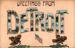 Greetings From Detroit Postcard