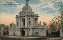 Hurlburt Memorial Gate, Gladwin Park Postcard