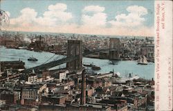 New York and Brooklyn Bridge Postcard Postcard Postcard