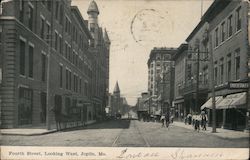 Fourth Street, Looking West Postcard