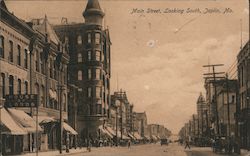 Main Street, Looking South Postcard