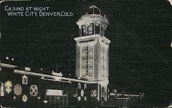 Casino At Night, White City Postcard
