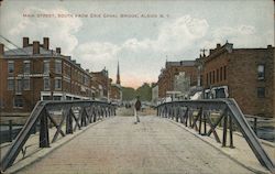 Main Street, South from Erie Canal Bridge Albion, NY Postcard Postcard Postcard