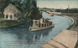 Scene on the Chantplath Canal near Braids Heights, N.Y. Postcard