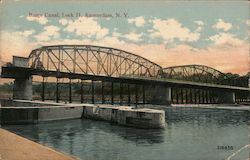 Barge Canal Lock 11 Amsterdam, NY Postcard Postcard Postcard