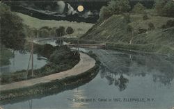 Old D&H Canal in 1897 Ellenville, NY Postcard Postcard Postcard