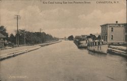 Erie Canal Looking East from Peterboro Street Canastota, NY Postcard Postcard Postcard