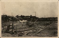 Barge Canal Work Postcard