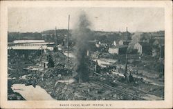 Barge Canal Blast Postcard