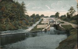 Five Locks Canal Fort Edward, NY Postcard Postcard Postcard