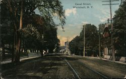 Canal Street Whitehall, NY Postcard Postcard Postcard