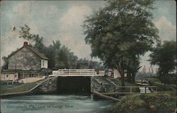 Lock on Lehigh Canal Postcard