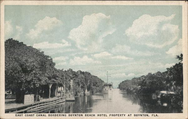 East Coast Canal Bordering Boynton Beach Hotel Property Florida