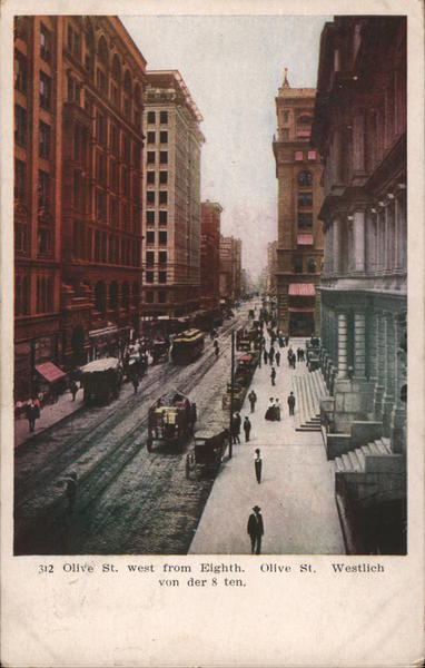 Olive Street west from Eighth St. Louis Missouri