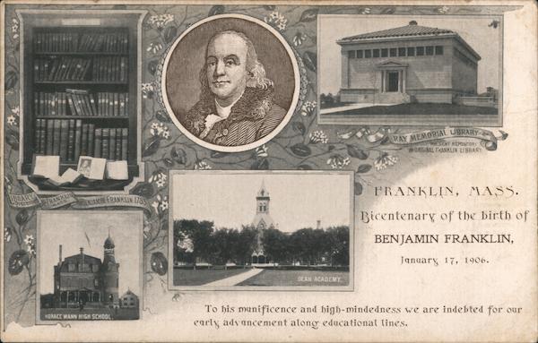 Bicentary of the birth of Benjamin Franklin Massachusetts