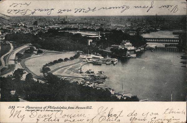 Panorama of City from Lemon Hill Philadelphia Pennsylvania
