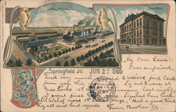 Post Office, Sattley Plow Works Springfield Illinois