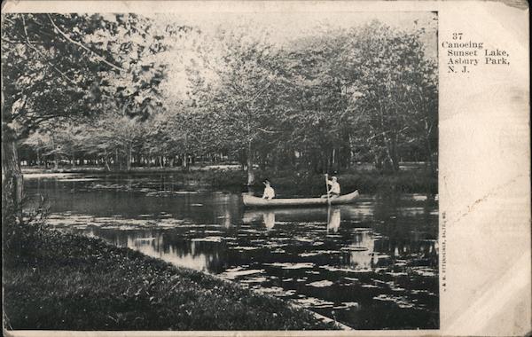 Canoeing Sunset Lake Asbury Park New Jersey