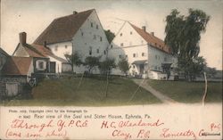 Rear View of the Saal and Sister House Ephrata, PA Postcard Postcard Postcard