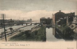 Harbor Scene Oswego, NY Postcard Postcard Postcard