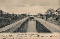 Lock on Erie Canal in the Mohawk Valley Amsterdam, NY Postcard Postcard Postcard