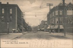 Main Street Greenville, PA Postcard Postcard Postcard