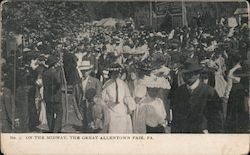 On the Midway at the Fair Postcard