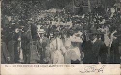 On the Midway at the Fair Allentown, PA Postcard Postcard Postcard