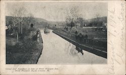 Canal and Aqueduct at Side of Point Pleasant Inn Pennsylvania Postcard Postcard Postcard