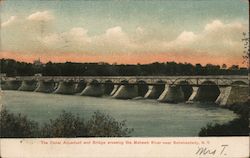 The Canal Aqueduct and Bridge Crossing the Mohawk River Postcard