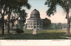 Memorial Library, Union College Postcard
