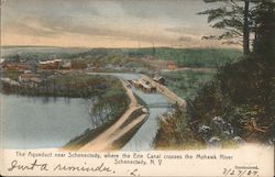 The Aqueduct Where the Erie Canal Crosses the Mohawk River Postcard