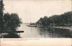 Mouth of Woods River Where Barge Canal Enters Oneida Lake Postcard