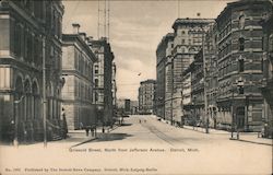 Griswold Street North fron Jefferson Avenue Postcard