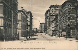 Griswold Street North fron Jefferson Avenue Detroit, MI Postcard Postcard Postcard