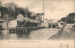 Lock on Erie Canal Fort Plain, NY Postcard Postcard Postcard