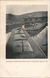 Boating on Old Schuylkill Canal Postcard