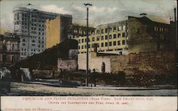 Emporium and Flood Buildings after Earthquake and Fire 1906 Postcard