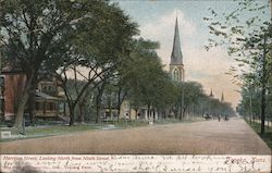Harrison Street looking North from Ninth Street Postcard